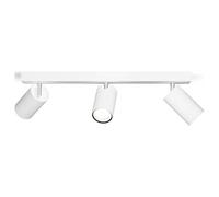 Philips Idris - Foco de Baño (3 luces), bombillas GU10 no incluida, blanco, IP44, resistente al agua