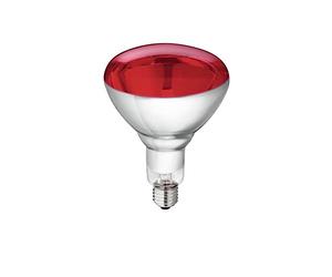 Philips Incandescent reflector lamp - Lámpara (150W, BR125, E27, 230-250V, 12,5 cm, 17,3 cm) Rojo, Color blanco