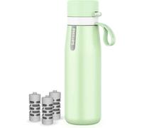 PHILIPS Insulated Stainless Steel Filtered Water Bottle with 3 Philips GoZero Everyday Tap Water Filters BPA Free Transform Tap