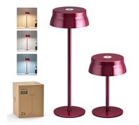 PHILIPS - Lámpara de mesa inalámbrica, escritorio LED portátil para exterior, alimentada por batería recargable, 2 alturas ajustables, control táctil y 3 colores con atenuación continua, impermeable
