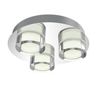 Philips Lámpara de Techo de 3 Focos, 18 W, Gris, 21.5 x 21.5 x 6.1 cm
