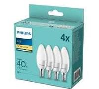 PHILIPS - Lámpara LED - CorePro Candle 827 B35 FR - E14 Fitting - 5.5W - Blanco Cálido 2700K | Reemplaza 40W