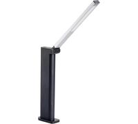 Philips - Lámpara LED de mesa tipo Flexo Philips Amber (negro) 5W 4000K Luz blanca fría Regulación gradual carga USB