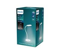 Philips - Lámpara LED de mesa tipo Flexo Philips Ivory Luz Blanca con 3 escenas de luz (2700-3600 - 5000K) - Carga USB
