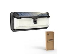 PHILIPS - Lámpara solar exterior con detector, 258 LED de seguridad, 3 modos, impermeable para jardín, valla de garaje