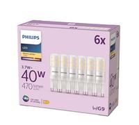 Philips LED Bombilla Cápsula G9 40 W, Luz Blanca Cálida 2700K, 400 lm, Vida útil de 15.000 horas, Pack de 6