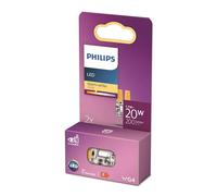 Philips LED Bombilla estándar, recambio halógenas de 20 W, casquillo G4, luz blanca cálida de 2700 K, pack de 2