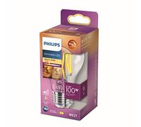 Philips LED - Bombilla LED Clásica, A60 E27, Luz Blanca Cálida Regulable, 100W