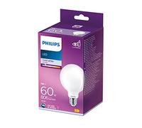 Philips - Bombilla LED cristal 60W Globo E27 luz blanca fría, mate, no regulable