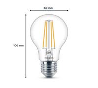 Philips LED E27 7W 850lm 4.000K transparente 6 ud EC:EPREL:1825167