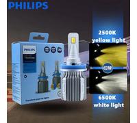 Philips LED H8 H11 H16 Luz antiniebla Ultinon Essential Doble color CCT Blanco Amarillo Switchback LED Auto Lámparas 12V 11W 11366UEDX2, 2x