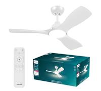 PHILIPS LED Olas - Ventilador de techo (30 W, con mando a distancia, regulable)
