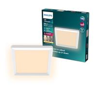 Philips LED SceneSwitch Plafón (12 W), rectangular (30x30cm), con luz blanca cálida, regulable, blanco