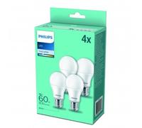 Philips LED60CWSMDISX4 Bombillas LED Gota 60w E27 4000k 4pz