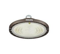 Philips Ledinaire - Campana LED Industrial 185W, Diámetro 35,5cm, Aluminio Fundido Gris, 28.000 Lm, Luz Blanca Neutra 4000 K, IP65, IK06, Naves Industriales y Almacenes