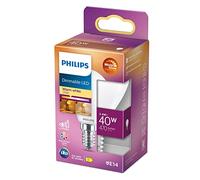 Philips Lighting 871951432447300 LED EEK D (A - G) E14 forma de gota 3,4 W = 40 W, blanco cálido (diámetro x longitud) 45 m