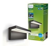Philips lighting - Aplique pared Exterior Ultraeficiente Bustan, 3.8W 4000K, Antracita, resistente intemperie IP44