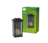 Philips Lighting - Aplique pared Exterior Mirth, formato cuadrangular, negro, max. 25W, resistente a intemperie IP44 (no incluye bombilla)