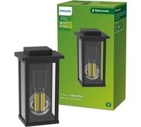 Philips Lighting - Aplique pared Exterior Mirth, formato cuadrangular, negro, max. 25W, resistente a intemperie IP44 (no incluye bombilla)