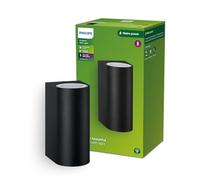 Philips Lighting - Aplique pared Exterior Nightingale, negro, 2 x max. 25W, resistente a intemperie IP44 (no incluye bombilla)