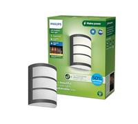 Philips Lighting: Aplique pared Exterior Ultraeficiente Python, 3.8W, 2700K, Antracita, resistente intemperie IP44