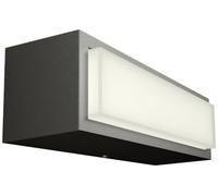 Philips Lighting - Aplique pared Exterior Ultraeficiente Stratosphere, 3.8W, 2700K luz blanca cálida, Antracita, resistente intemperie IP44