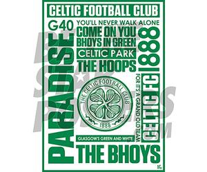 Philips Lighting Celtic FC Word - Póster de fútbol (tamaño A3, tamaño A3)
