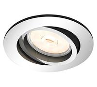 Philips Lighting Donegal 8718696160855 Iluminación empotrable, luz blanca cálida de 5,5 W GU10, Cromado, sin bombilla