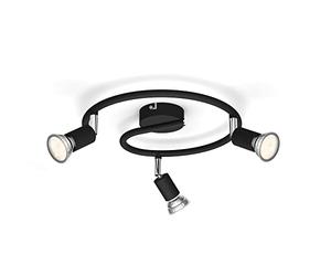 PHILIPS Lighting Limbali Plate/Spiral Black 3x50w 230v