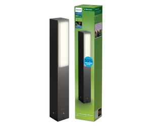 Philips Lighting: Luz Led Ultraeficiente Iluminación Camino Stratosphere, 3.8W, 4000K luz blanca neutra, Antracita, resistente intemperie IP44