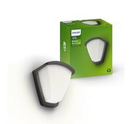 Philips Lighting myGarden Aplique iluminación Exterior, Resistente a la Humedad y la Intemperie E27, Antracita, Blanco, sin bombilla