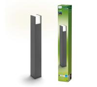 Philips Lighting - Pedestal Exterior Ultraeficiente Arbour, 3.8W, 2700K, Antracita, resistente intemperie IP44