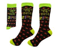 Philips Lighting SHATCHI - Calcetines de Regalo para 21 cumpleaños, diseño con Texto en inglés Simply The Best 21 Year Old Gift, Color Negro y Verde