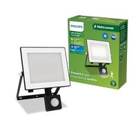 PHILIPS Lois Foco Reflector LED Exterior con Sensor Movimiento 2850lm Negro | 30W, 5000K, Ultraeficiente, Luz Blanca Diurna, Iluminación Potente, Revestimiento PowerShield, IP65, para Garajes y Porches