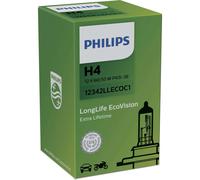 Philips Longlife Ecovision H4 Halógeno 60 / 55W 12V Bombillas Coche Bombillas