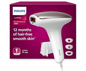Philips Lumea serie 7000, dispositivo de depilación IPL, alternativa de depilación láser con lápiz recortador compacto satén, 3 accesorios para el cuerpo, la cara y la zona del bikini, BRI923/00