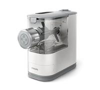 Philips Máquina para Hacer Pasta - Totalmente Automática, Pesaje Automático, 4 Moldes, Libro Recetas, Blanco/Gris Claro Atardecer (HR2345/19)