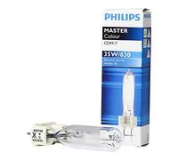 Philips MASTERColour CDM-T - Bombilla de halogenuros metálicos, 35 W, 830, G12, luz cálida