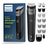 Philips Norelco Multigroom Series 5000 18 piezas, cara de barba, cabello, recortadora de pelo corporal para hombres, sin aceite de hoja MG5910/49