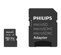 Tarjeta de Memoria 64GB MicroSDHC Clase 10 + Adaptador - PHILIPS