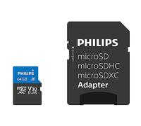 Philips Micro SDXC Card 64GB Class 10, Adaptador UHS-I U3, 4K