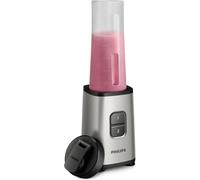 Philips Mini Batidora de Vaso To-Go, 350 W, 0,7L, Plata | 350 W, Vaso para llevar de 0,7L, batidora smoothie, tritura hielo, cuchilla desmontable, apto para lavavajillas (HR2600/80)
