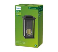 Philips Lighting - Aplique pared Exterior Mirth, formato cuadrangular, negro, max. 25W, resistente a intemperie IP44 (no incluye bombilla)