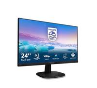 Philips Monitors - Monitor 243V7QDSB/00- 24", FHD, 75Hz, IPS, Flicker Free, (1920x1080, 250cd/m² VESA, DSUB, HDMI), Color Negro