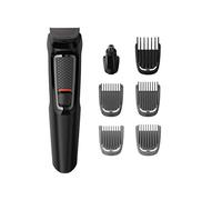 Philips MULTIGROOM Series 3000 MG3721/14 cortadora de pelo y maquinilla Negro Recargable - Afeitadora (Negro, Rectángulo, Barba, Oído, Ceja, Nariz, Acero inoxidable, 60 min, Integrado)