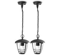 Philips My Garden Creek - Lámpara colgante, 1 x 60 W, 220 V, color negro (Paquete de 2)