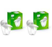 Philips My Garden Creek - Lámpara de pared, 1 x 60 W, 220 V, color blanco (Paquete de 2)