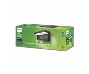 PHILIPS myGarden 1648493P0 - Lámpara de pared con sensor de movimiento LED de 4.5 W, IP44, 2700 Kelvin