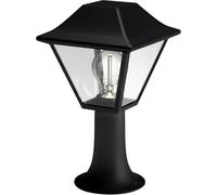 Philips myGarden Alpenglow - Poste de luz, iluminación exterior, bombilla no incluida, casquillo E27, aluminio, color negro