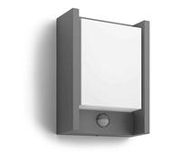 Philips myGarden Arbour - Aplique con sensor de movimiento, iluminación exterior, LED, 6 W, aluminio, luz blanca cálida, IP44, color antracita
